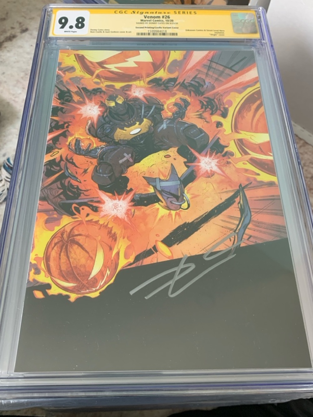 Venom 26 Coello Variant Cover CGC 9.8 SS Signed Cates